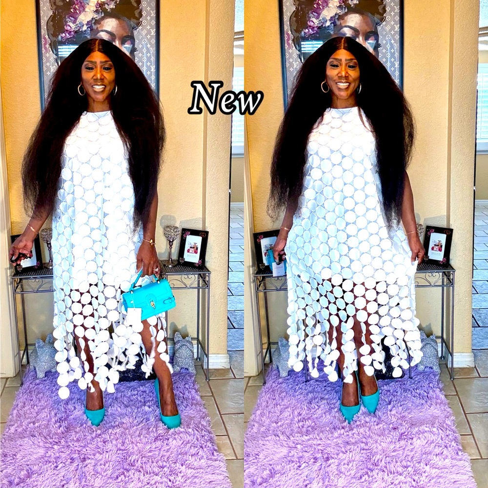 SHEIN White Asymmetrical High-Low Sundress